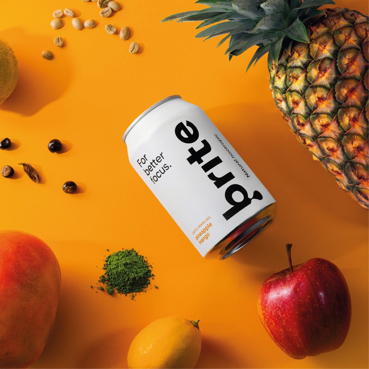 Brite Pineapple Mango Nootropic Health Drink 24x 330ml - Brite Drinks