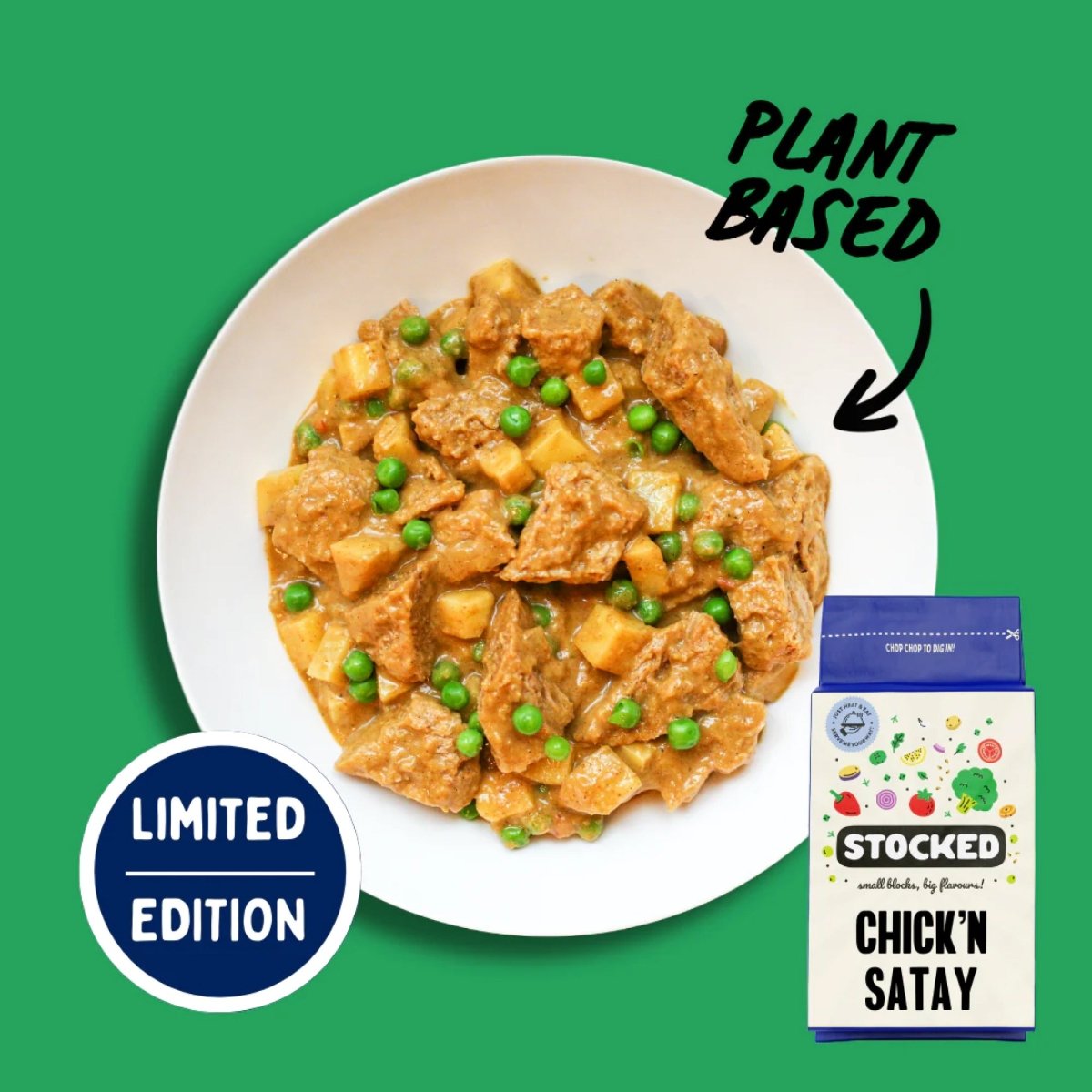 Stocked Chick'n Satay x4 Meals - STOCKED