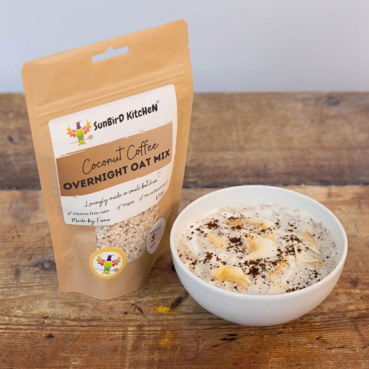 Sunbird Kitchen Coconut Coffee Overnight Oats Mix - Sunbird Kitchen