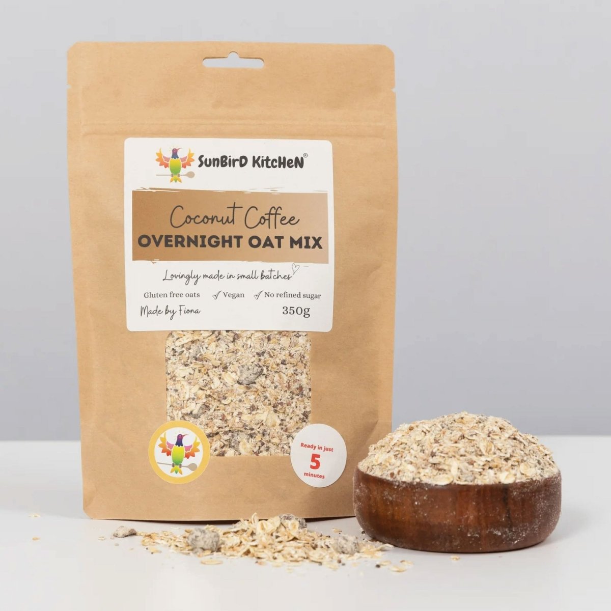 Sunbird Kitchen Coconut Coffee Overnight Oats Mix - Sunbird Kitchen