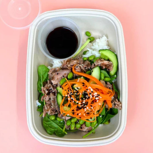 All Week Duck Poke Bowl with Edamame, Cucumber, Pickled Carrot and Ginger & Teriyaki Sauce - All Week (formerly Out of the Box)