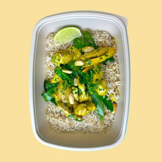 All Week Indonesian Chicken Satay Bowl, Brown Rice and Dressed Mangetout - All Week (formerly Out of the Box)