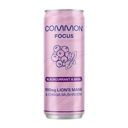 Common Blackcurrant & Basil Lion's Mane Sparkling Water 330ml