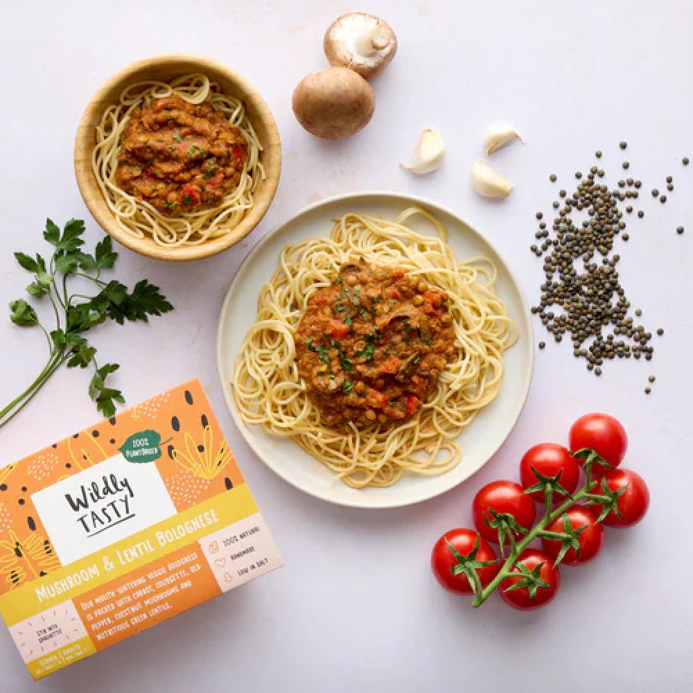 Wildly Tasty Family Size Mushroom and Lentil Bolognese - Wildly Tasty