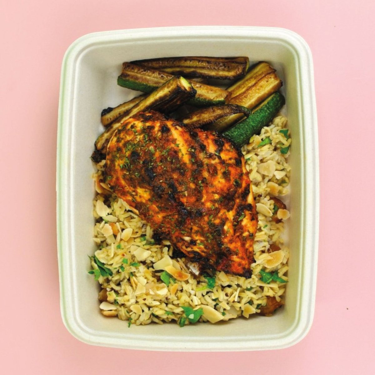 All Week Moroccan Roast Chicken Breast with Date & Almond Bulgur Wheat and Grilled Courgettes - All Week (formerly Out of the Box)