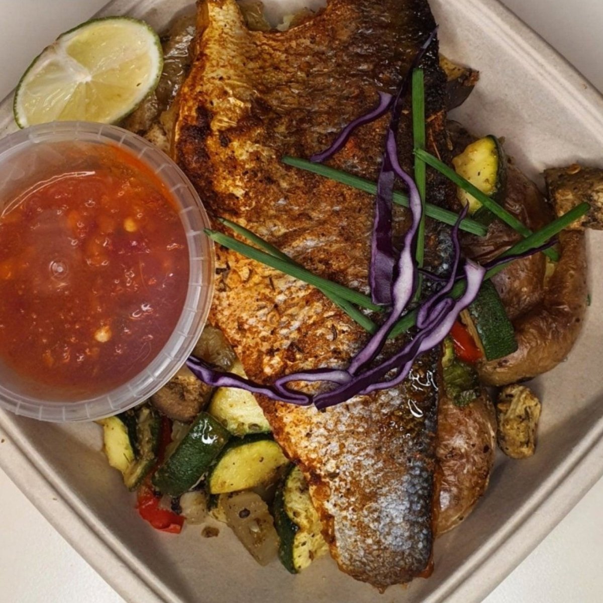 Spooner Meals Mediterranean Grilled Seabass - Spooner Meals