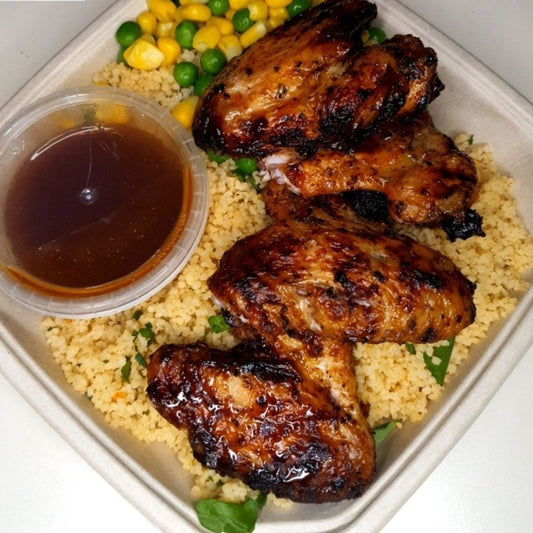 Spooner Meals Sticky Chicken Wings with Cous Cous - Spooner Meals