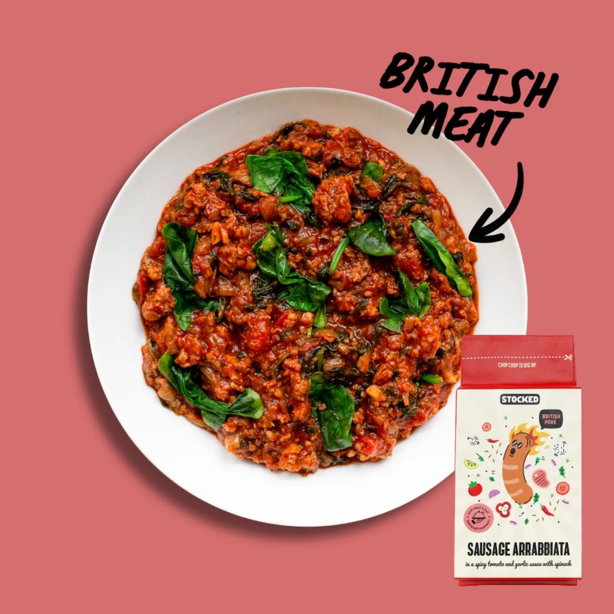 Stocked Sausage Arrabbiata x4 Meals - STOCKED