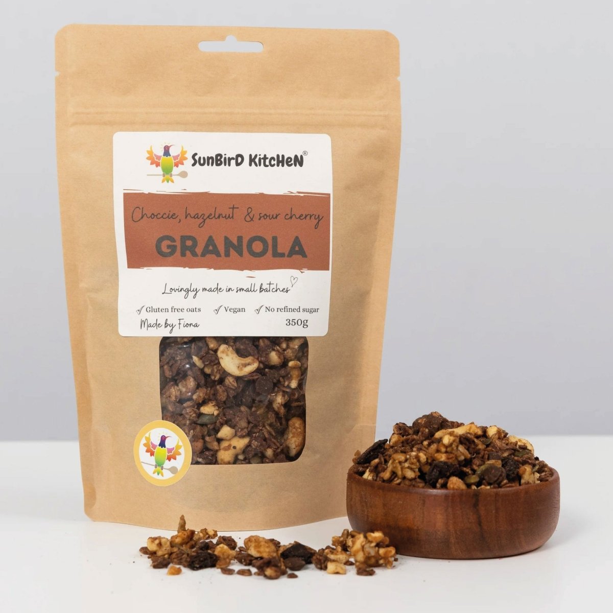 Sunbird Kitchen Choccie, Hazelnut and Sour Cherry Granola - Sunbird Kitchen