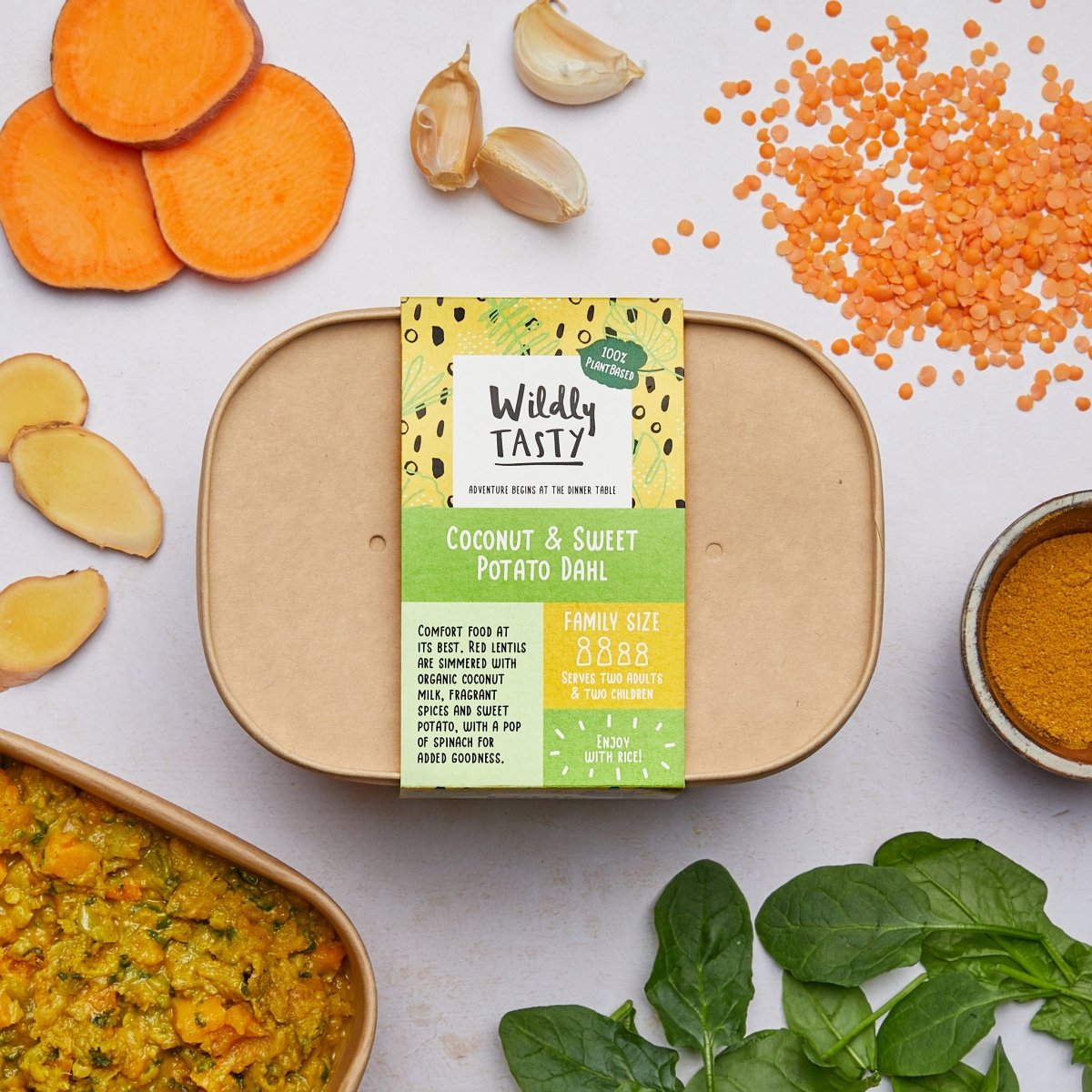 Wildly Tasty Family Size - Coconut & sweet potato dahl - Wildly Tasty